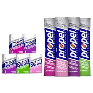 Propel Electrolyte Enhanced Water Drink Mix Powder Packets, 4 Flavor, Zero Calorie & Zero Sugar Hydration with Electrolytes and Vitamins C & E ()
