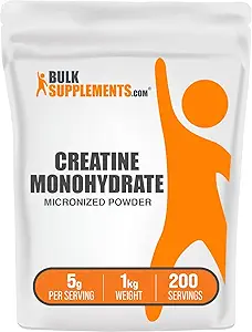 BulkSupplements.com Creatine Monohydrate Powder - Micronized Creatine Powder - Pure & Gluten Free (5000mg) per Servings () ()
