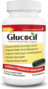 Glucocil – Softgels - Premium Blood Sugar Support - Over 2 Million Bottles Sold - Supports The 3 Essentials for Healthy Blood Sugar - Since 2008, with Berberine, Proprietary Mulberry Leaf, and More