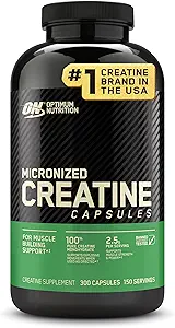 Optimum Nutrition Micronized Creatine Monohydrate Capsules, Keto Friendly, 2500mg (Packaging May Vary)