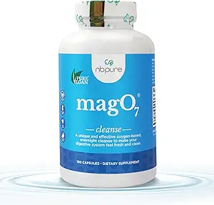 nbpure MagO7 - Natural Colon Cleanse & Detox - Occasional Constipation Relief, Stool Softener, & Bloating Support for Men & Women - Ozonated Magnesium Oxide
