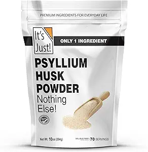 It's Just! - Psyllium Husk Powder, Easy Mixing Dietary Fiber, Cleanse Your Digestive System, Finely Ground Powder, Ideal for Keto Baking, Non-GMO ( ())