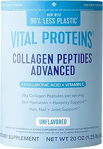 Vital Proteins Collagen Peptides Powder Advanced with Hyaluronic Acid & Vitamin C Collagen Protein