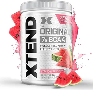 Xtend Original BCAA Powder BCAAs and L-Glutamine for Muscle Recovery Hydration and Lean Muscle, Sugar Free Intra and Post Workout Drink with Electrolytes Explosion