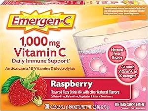 Emergen-C 1000mg Vitamin C Immune Support Powder includes Zinc, Manganese, 7 B Vitamins and Electrolytes for Back to School Essentials