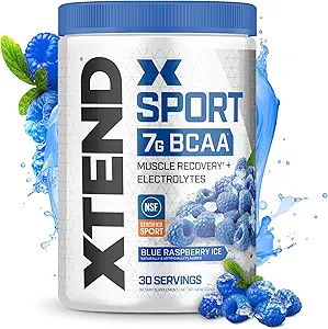 XTEND Sport BCAA Powder Blue Ice - Electrolyte Powder for Recovery & Hydration with Amino Acids