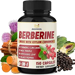 Berberine with Ceylon, Turmeric, Milk Thistle, Artichoke, Black Pepper